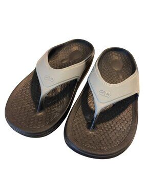 Spenco Fusion 2 Fade Gray and Black Flip Flops Men Size 13